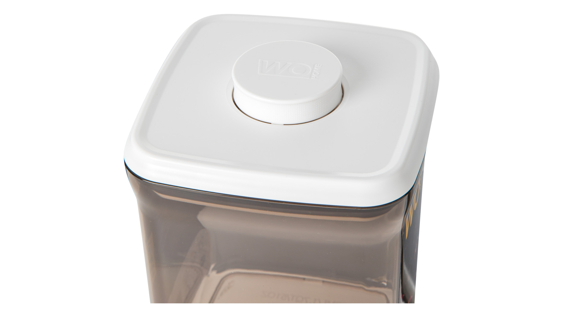 Контейнер для сыпучих продуктов с вакуумной крышкой WO HOME CLICK 1,5 л, пластик, коричневый