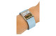 Ремень для часов Briller 11,5х2,8 см, кожа натуральная, голубой