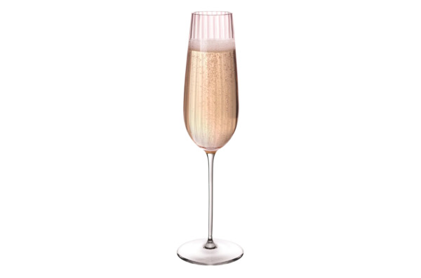 Набор бокалов для шампанского Nude Glass Round UP Dusty Rose 200 мл, 2 шт, стекло хрустальное, розов
