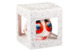 Игрушка елочная шар Bartosh Снегири в красной акварели, стекло