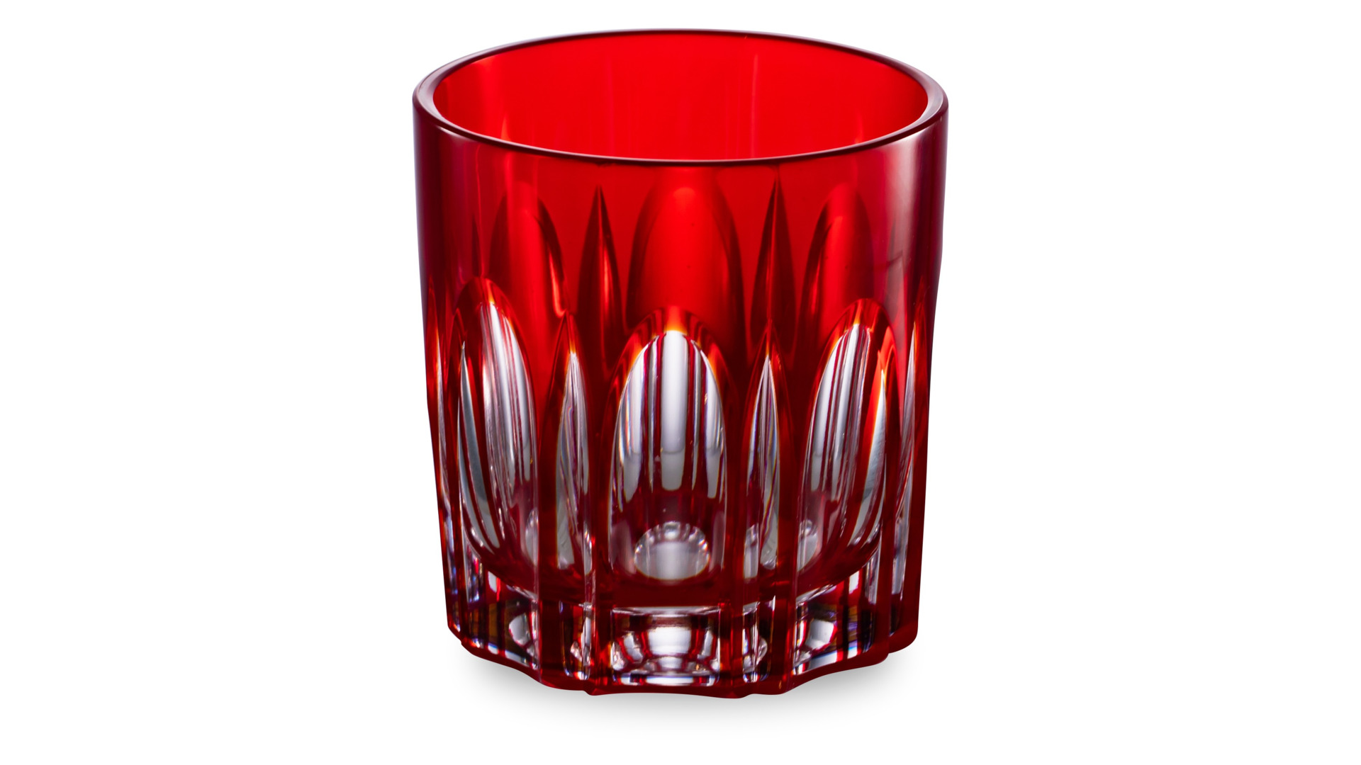 Набор стаканов для виски ГХЗ 350 мл, 2 шт, хрусталь, красный