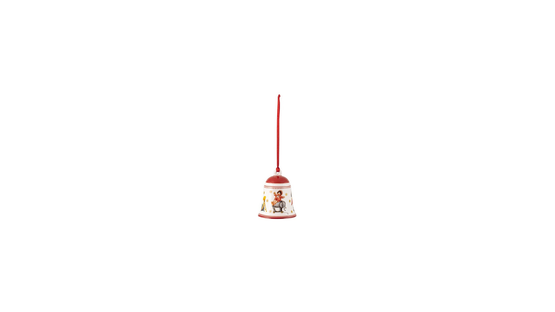 Елочное украшение Villeroy&Boch My Christmas Tree Колокольчик 5,5 см, красное, фарфор