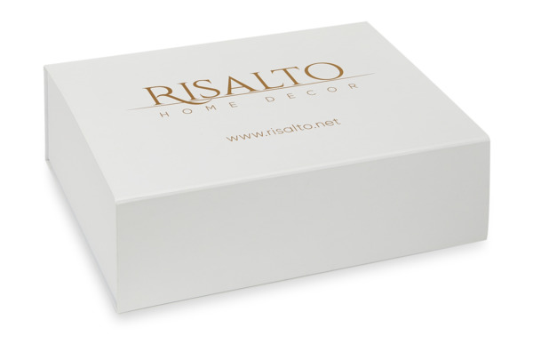 Подарочный набор Risalto ваза Черное золото, рефилл Ghiaccio e neve Холодный лед 500 мл