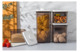 Набор контейнеров для сыпучих продуктов с вакуумной крышкой WO HOME CLICK 3 шт, коричневый