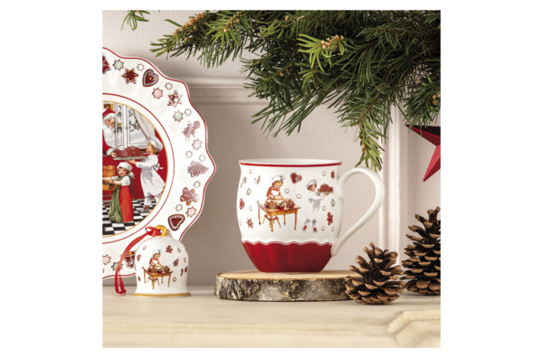 Кружка для чая и кофе Villeroy&Boch Annual Christmas Edition Санта и Ангел 530 мл, фарфор, п/к