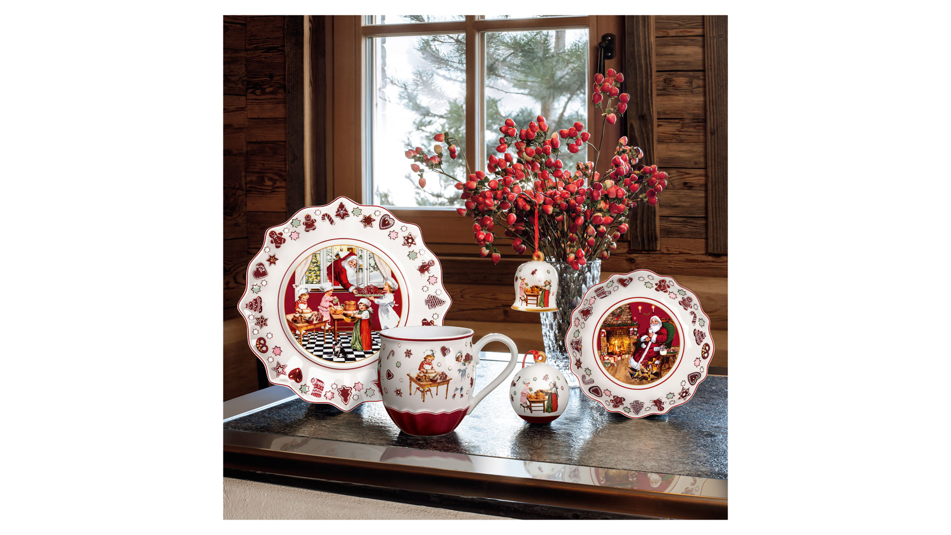 Кружка для чая и кофе Villeroy&Boch Annual Christmas Edition Санта и Ангел 530 мл, фарфор, п/к