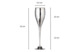 Набор фужеров для шампанского Edzard Додо 200мл, Н23 см, 2 шт, посеребрение
