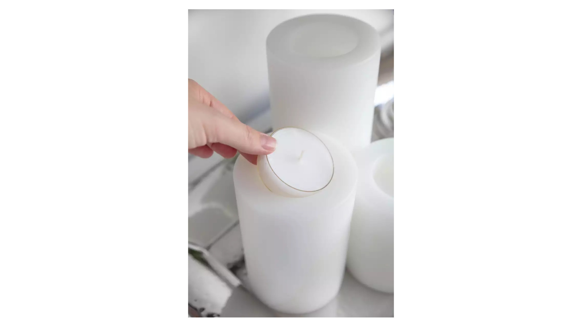 Подставка для чайной свечи Edzard Корнелиус Н9хД8 см, жаростойкий пластик, белая