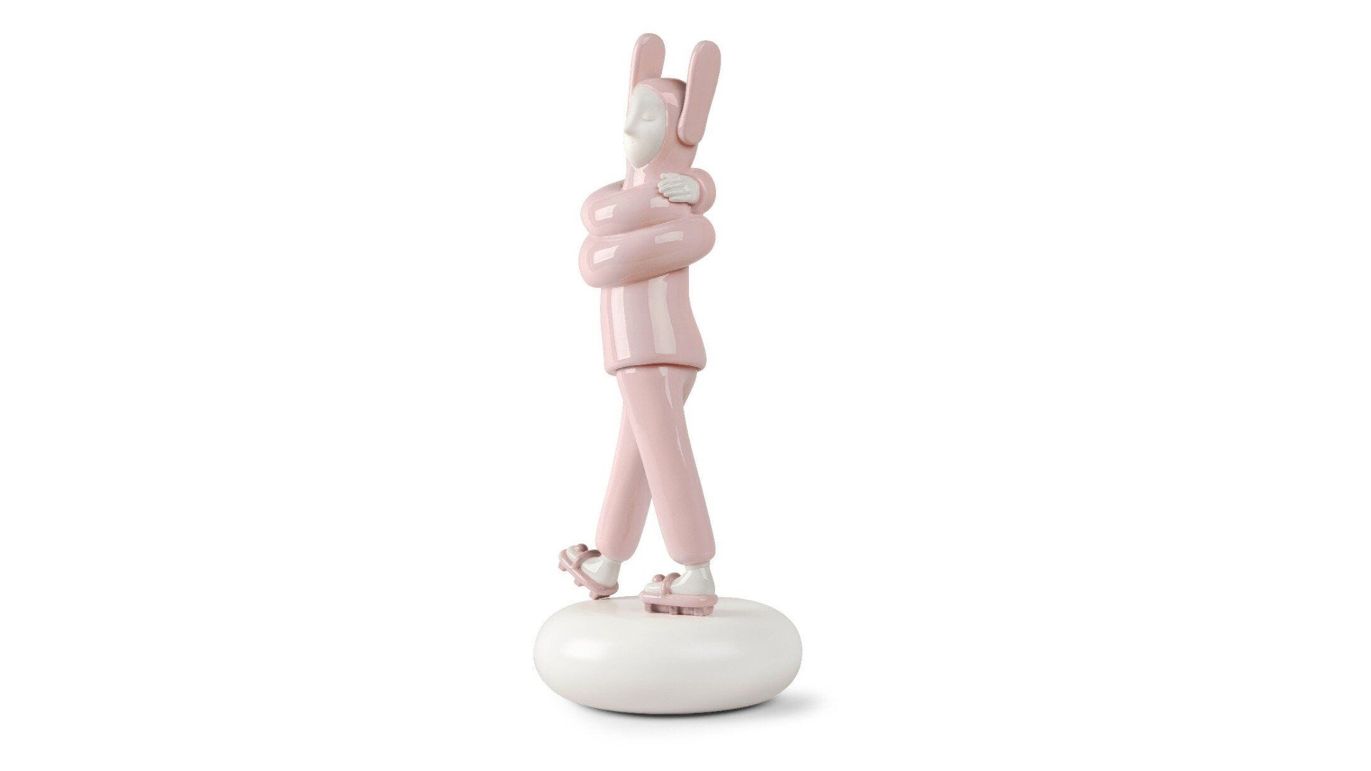 Фигурка Lladro Гость Объятия 23x25x57 см, фарфор, розовая