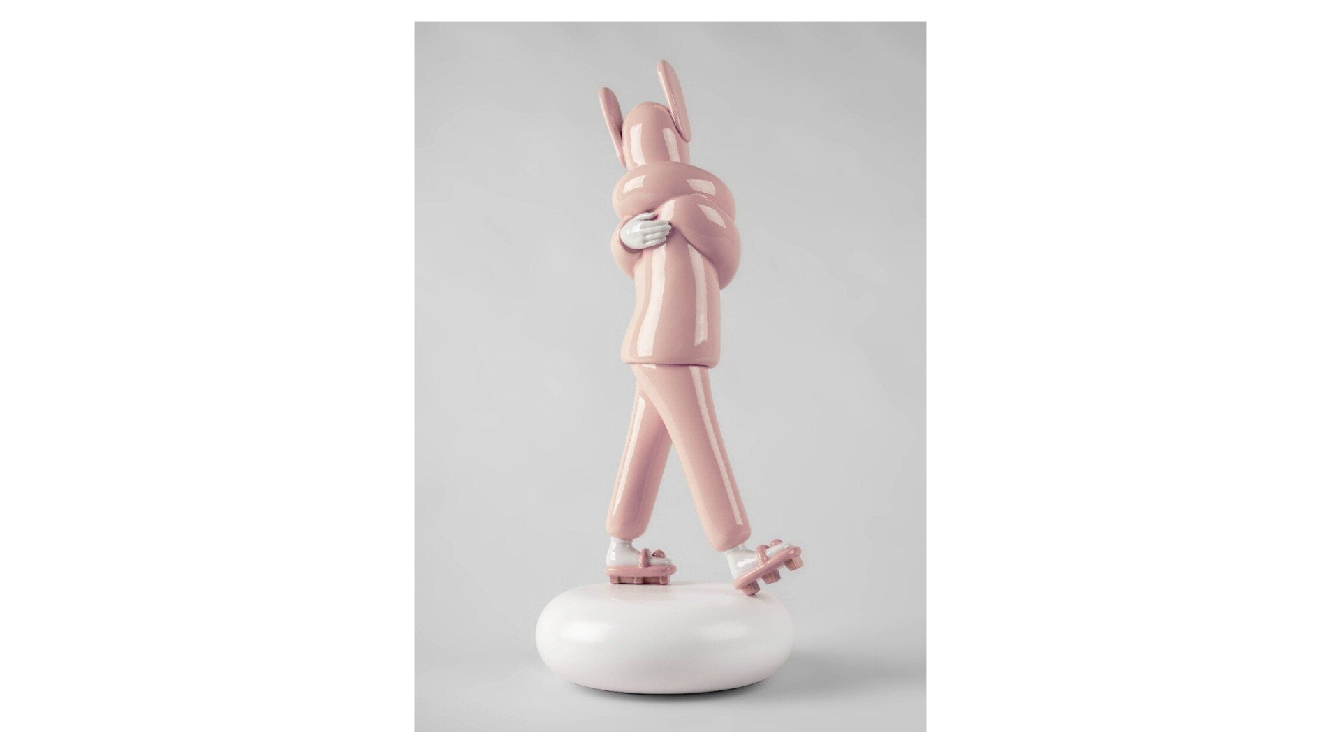 Фигурка Lladro Гость Объятия 23x25x57 см, фарфор, розовая