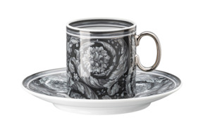 Чашка для эспрессо с блюдцем Rosenthal Versace Барокко Дымка 100 мл, фарфор