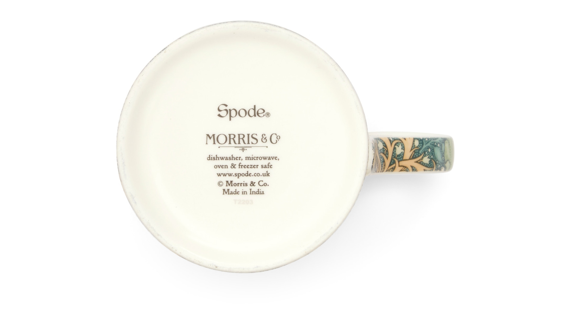 Кружка Spode Моррис и Ко Водоросли 340 мл, фарфор костяной