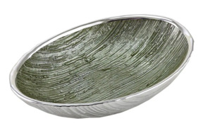 Чаша декоративная ARGENESI GRANITO 18х12 см, стекло, зеленая