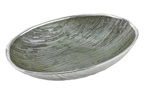 Чаша декоративная ARGENESI GRANITO 24х16 см, стекло, зеленая