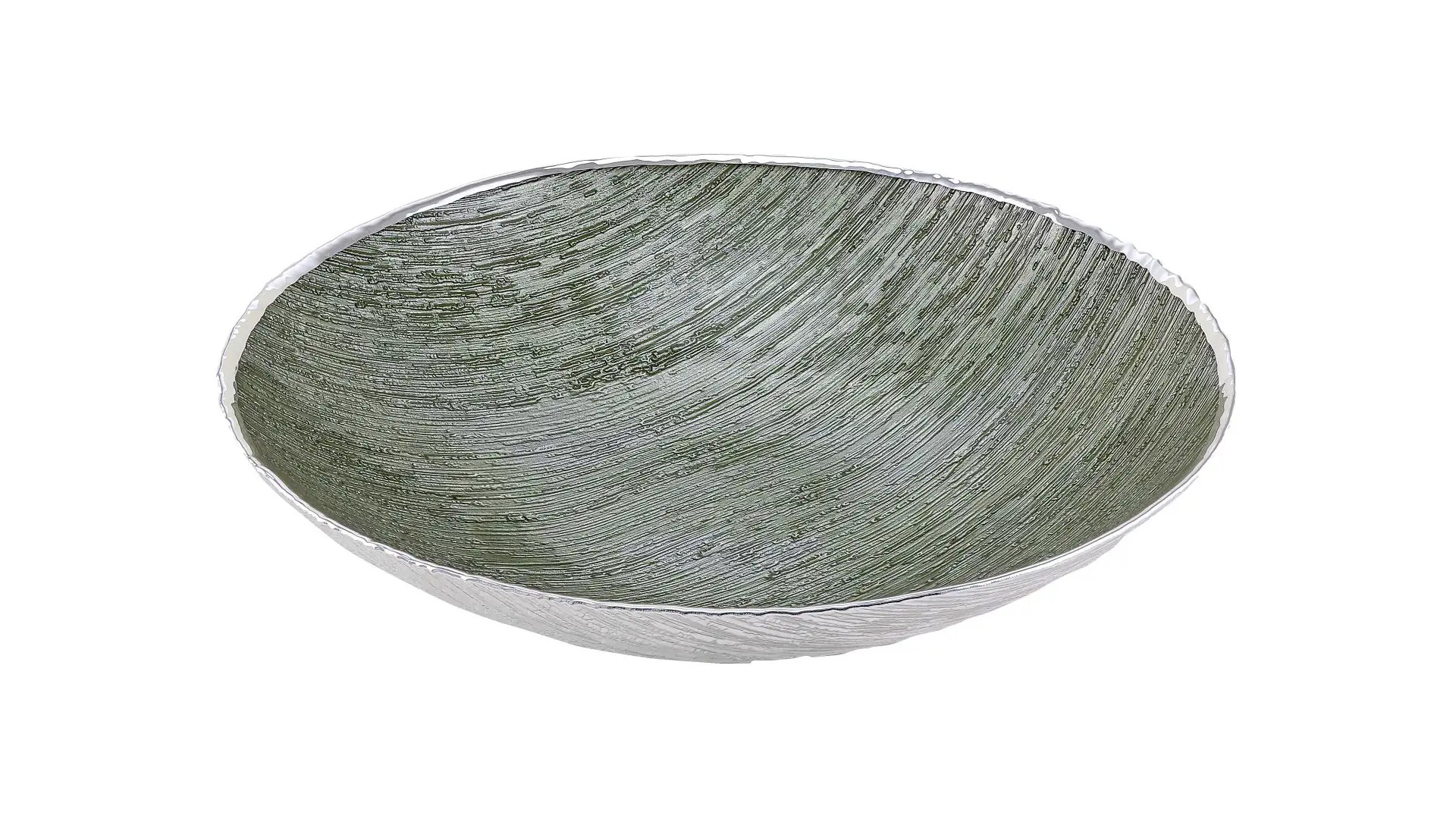 Чаша декоративная ARGENESI GRANITO 33 см, стекло, зеленая