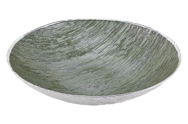 Чаша декоративная ARGENESI GRANITO 33 см, стекло, зеленая