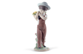 Фигурка Lladro Цветы в корзинке (к 60 юбилею) 8х23 см, фарфор