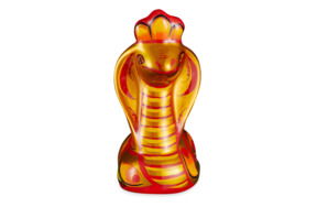 Сувенир подарочный Хохломская Роспись Змея Королева 7х4х4 см,фарфор, золотистый